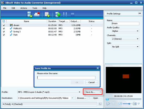 Convert MP4 to MP3